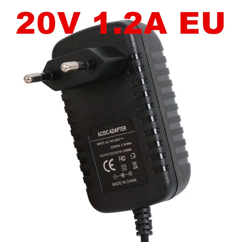 10 шт. 20v1. 2a импульсный источник питания Светодиодный источник питания 20 в блок питания 20 в 1.2A 1200mA адаптер питания EU plug