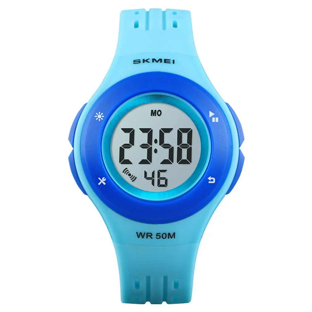 

SKMEI 1455 Children Watch Multifunctional LED Digital Wristwatch 50M Waterproof Sports Watch for Boys Girls Alarm Watch