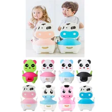 Портативный детский дорожный горшок с милым животным, детское кресло для обучения горшку, детский туалет, детский дорожный горшок, туристический горшок для кемпинга