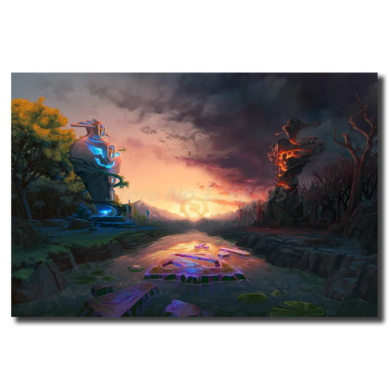 Dota 2 Radiant And Dire Wall Art Canvas Posters Prints Painting Wall Pictures For Modern Office Liv