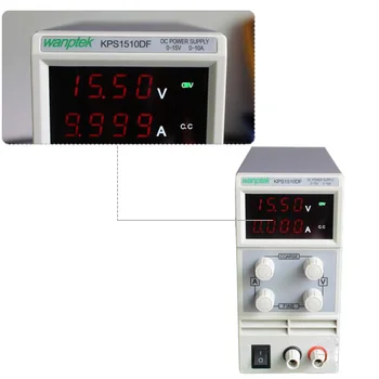 

New KPS1510DF 15V10A 110V-230V 0.1V/0.001A EU LED Digital Adjustable Switch DC Power Supply mA display