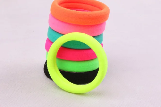 

Fluorescent hair ring Popular candy color hair ring No seam hair rope New hair accessories wholesale