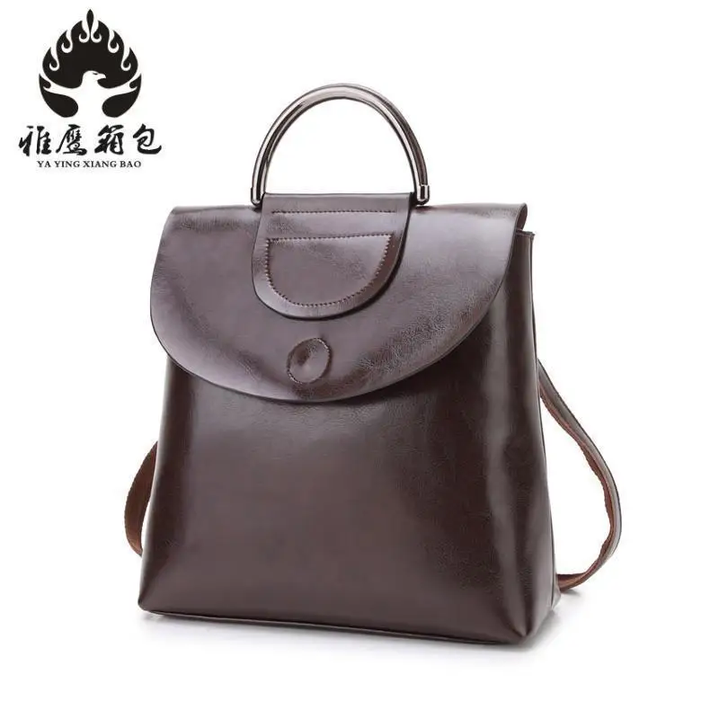 

Genuine Leather Fashion Women Backpack Girl Student School Bag Mini Small Double-shoulder Bag Women Casual Back Packs Travel Bag