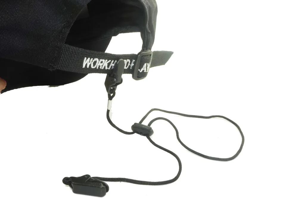 5 шт./лот, регулируемый фиксатор для очков, держатель для шлема, черный нейлоновый шнур