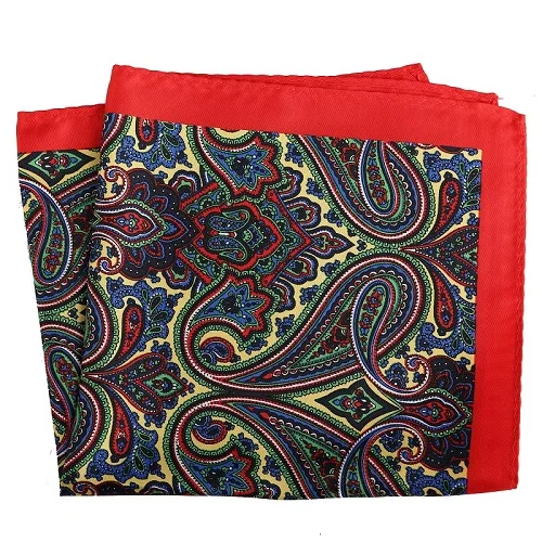 PH004 Pocket Square Портной Смит Роскошные 33X33 см большой платок Пейсли Цветочный горошек карманные квадраты из микрофибры трафаретной печати мужские носовые платки - Цвет: PH004 Pocket Square