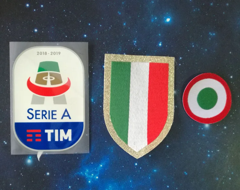 New 18 19 Silicone Italia Calcio red coppa patches Italia Circle Scudetto Scudetto Italy Cup Serie A patch