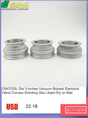 DIATOOL 3 шт. Dia75mm ВАКУУМНОЙ ПАЙКИ Diamond выпуклых колеса/профиль колеса для камня Искусственный камень Ceremics Стекло бетона