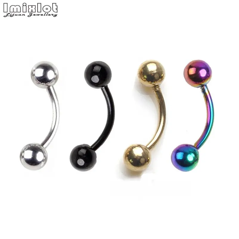 10Pcs 16 G Acier Inoxydable Courbé Spike Barbell Sourcils Anneau d/'oreille Piercing Jewelry