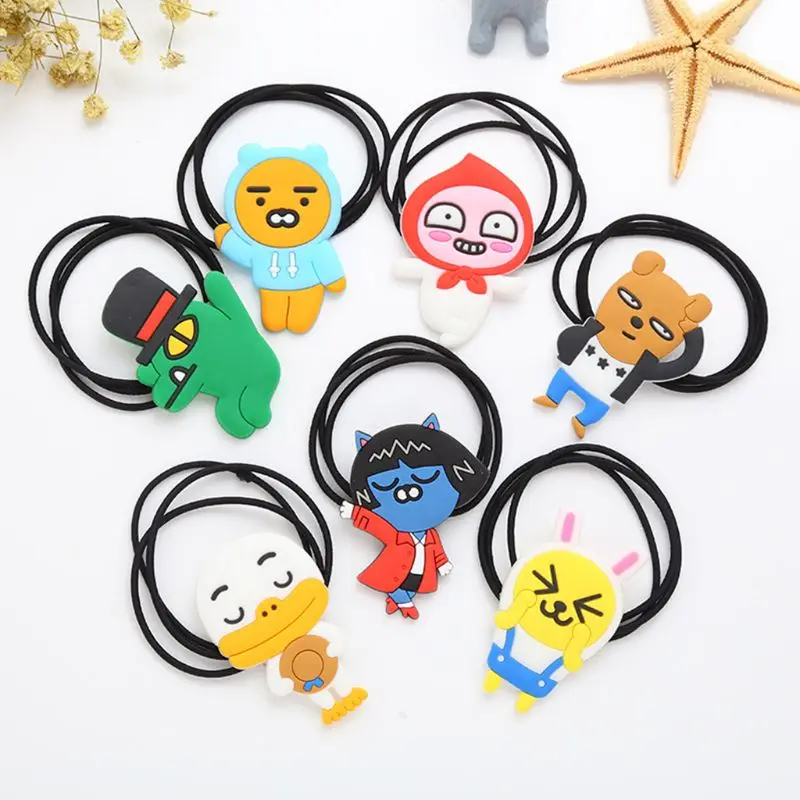

Korean Style Child Girls Multi Rubber Band Cute Cartoon Animal Figures Hair Rope Colorful Rubber School Student Ponytail Holder