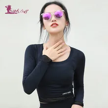 Топ для йоги Lurehooker, спортивный жилет для тренировок, рубашки для женщин, одежда для бега, женская рубашка, одежда для фитнеса, однотонные рубашки для йоги с длинным рукавом