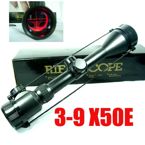 

Tactical 3-9x50E Red Illuminated Range Finder Rifle Scope free shipping