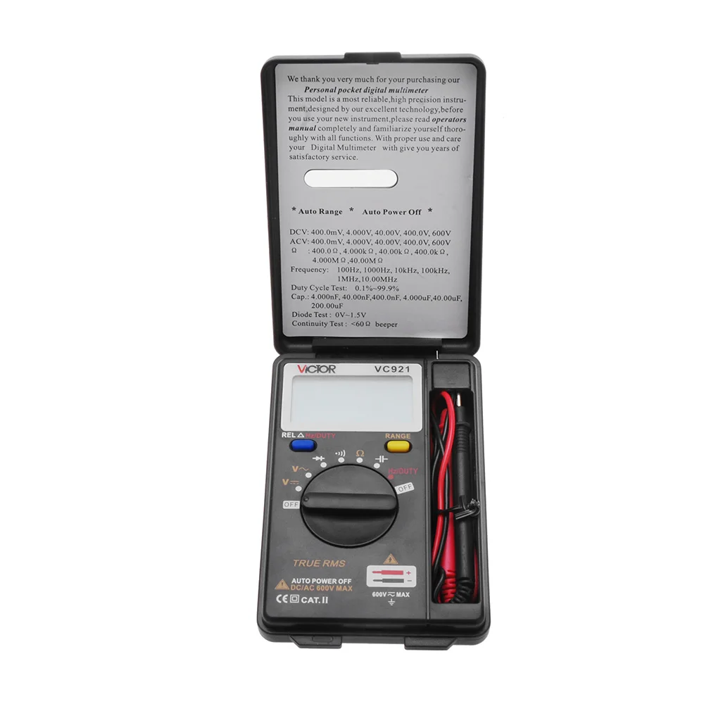 

Brand New Digital Display Multimeter Multifunctional Voltage Tester Easy Use Voltmeter Portable Case Design Multimeter