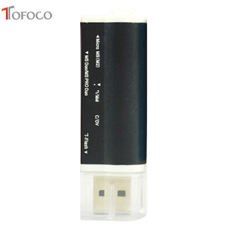 Черный Все в 1 Micro USB 2,0 кард-ридер адаптер для картридер 2 микро-sd TF M2 MMC MS PRO DUO кардридер Высокое качество Мульти - Цвет: Черный