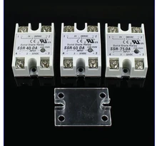 Relé de Estado sólido SSR-75DA SSR-60DA SSR-40DA 75A 60A 40A 3-32 V DC PARA 24-380 V AC SSR 75DA 60DA 40DA