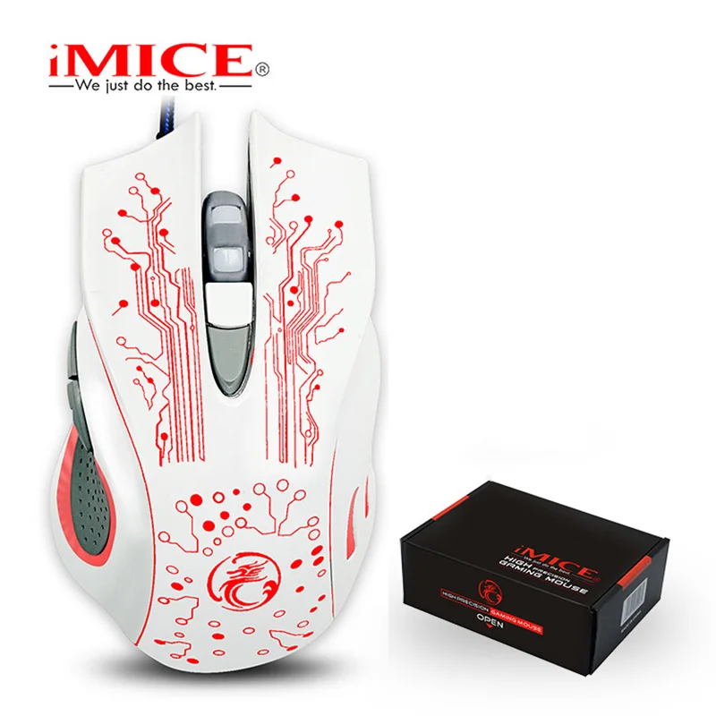 iMICE 6 Keys Wired Gaming Optical Mouse X9 Desktop Computer Laptop Mice for LOL Dota Optical Profes