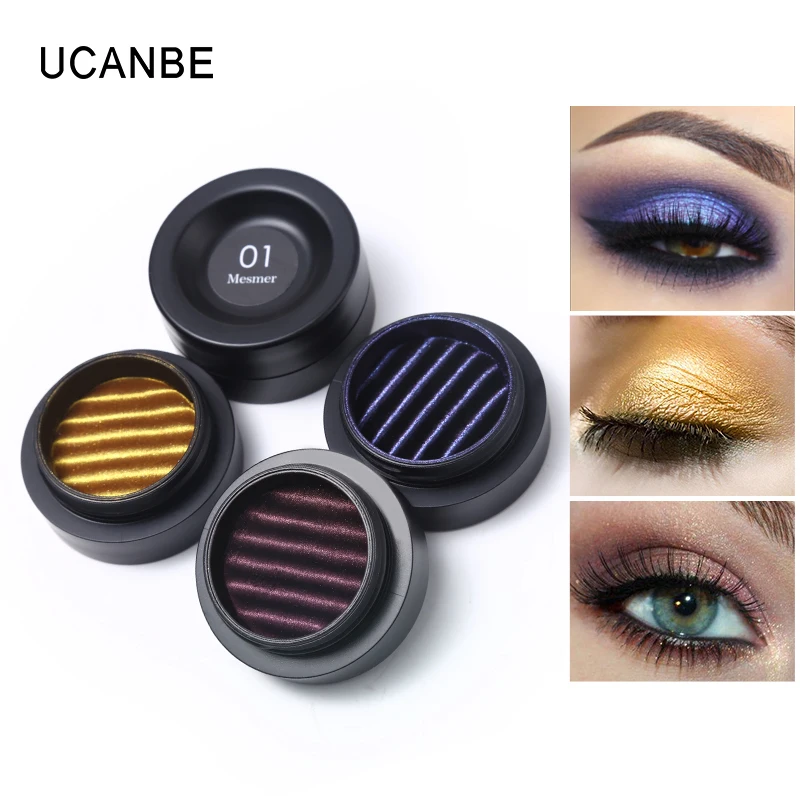 

UCANBE Magnetic Eye Shadow Glitter Shine Eyeshadow 4 Colors Metallic Single Imagic Nude Loose Powder Pigments Violet Gold Makeup