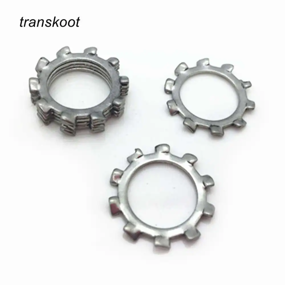 50Pcs DIN6797A M3 M4 M5 M6 M8 304 Stainless Steel Anti slide Washer