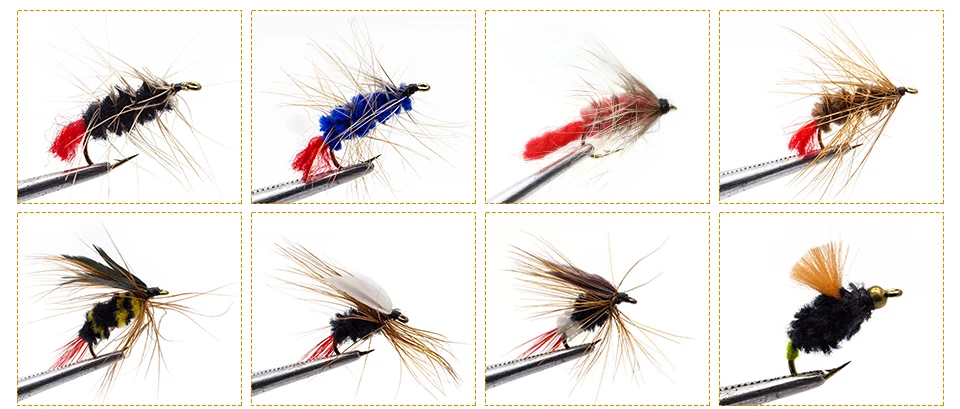 Moscas para Truta Molhado Seco Mosca Pesca Moscas Isca Conjunto Voar Amarrando Material Mão Amarrada Nymph Pike 225 Pçs 17 Esporte e Lazer