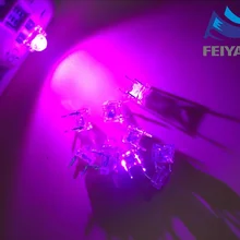 100 шт. 5 мм прозрачные линзы розовый светодиод Piranha прозрачный светильник светодиодный светодиод 5 мм круглый Топ супер флюс розовый