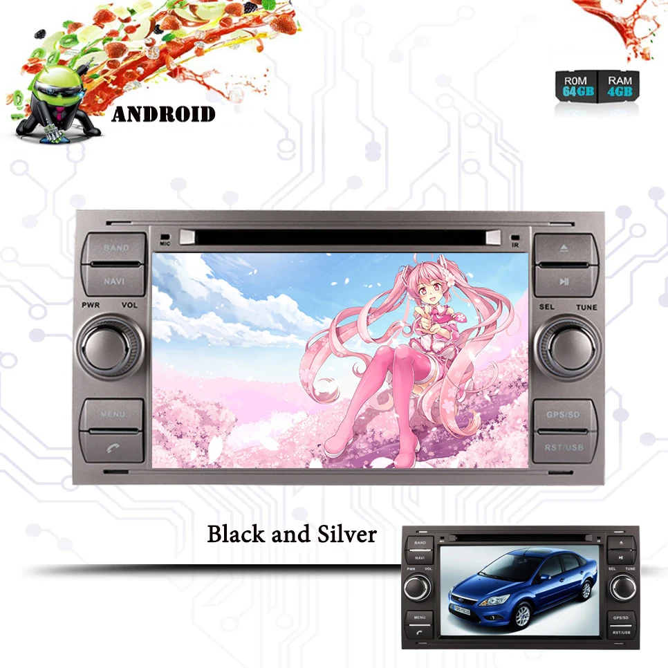 Top 2 din Android 9.0 Octa Core Car DVD Player GPS Navi for FORD FOCUS/MONDEO/C-MAX with Audio Radio Stereo Head Unit Auto Sat Navi 0