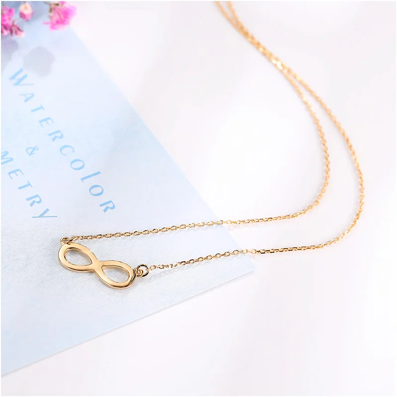 Fashion Infinite Symbol Pendant Necklace 925 Sterling  Silver 8 Shape Necklaces Clavicle Necklaces Jewelry for Women (6)
