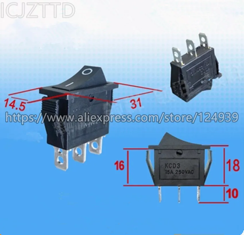 10 шт. 3 штифта 2 Позиции клавишный переключатель ВКЛ-ВЫКЛ DIP медный штифт 7KD-0002