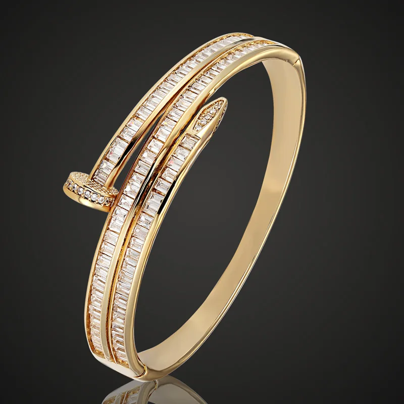 Blucome New Arrival Zirconia Bangles For Men Jewelry Perfect Rhinestone Crystal Love Chain Bangles Women Pulseira bijuteriras Blucome New Arrival Zirconia Bangles For Men Jewelry Perfect Rhinestone Crystal Love Chain Bangles Women Pulseira bijuteriras