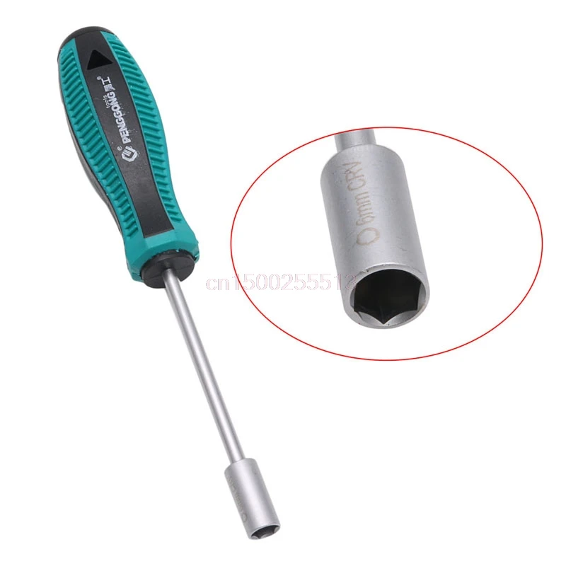 3-11mm Metal Socket Driver Hex Nut Key Wrench Screwdriver Nutdriver Hand Tool - Цвет: 6mm