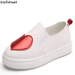 Xinfstreet детей Обувь Slip-On дышащие милый печатных дети Desigher без каблука Обувь для девочек повседневная обувь Размеры 21-36