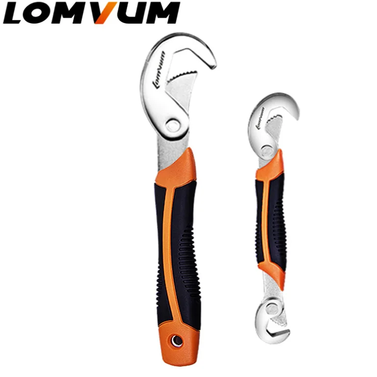 

LOMVUM 2Pcs Multi-function Adjustable Socket Wrenches Spanner Universal Key Wrench Set 6-32mm Hand Mutitool for Screws Nuts