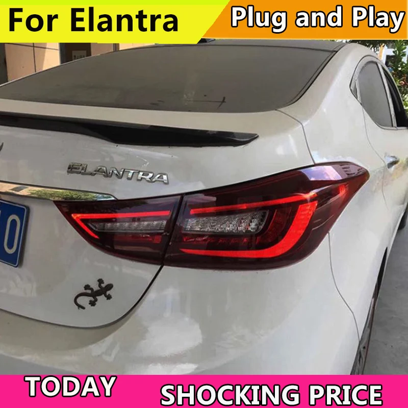 Автомобильный Стайлинг для Hyundai Elantra хвост светильник s 2012-2016 все светодиодный