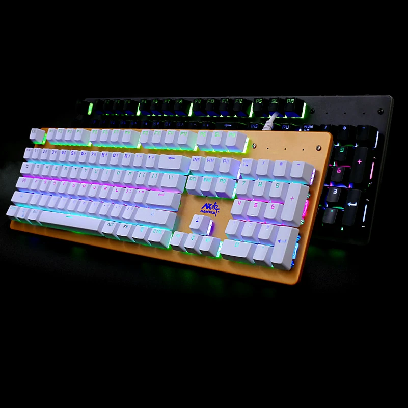 

Green Shaft Plug Mechanical Axis Keyboard Marquee RGB Iron Mesh Game Mechanical Keyboard Mechanical Sensing