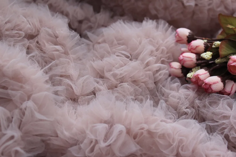 Wedding Decors, wedding prop 3D nude pink ruffle Fabric, haute couture dress fabric, Photography Prop Backdrop Wedding Decors, wedding prop 3D nude pink ruffle Fabric, haute couture dress fabric, Photography Prop Backdrop