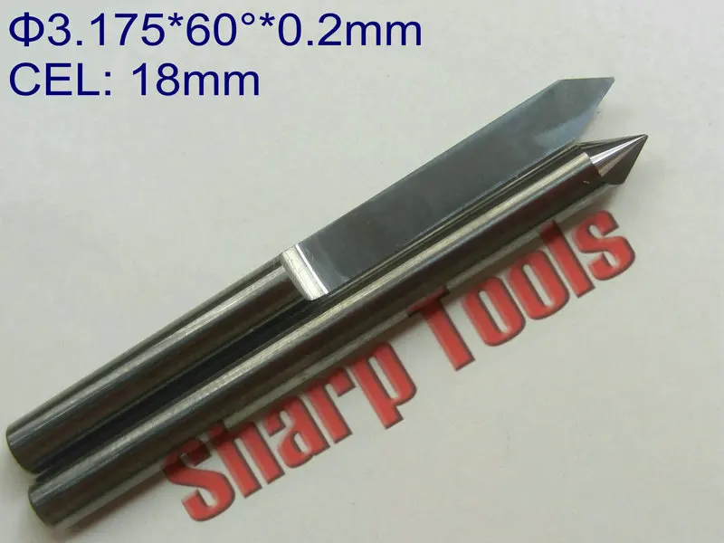 

Cel-18mm 60 degree 3.175x 0.2mm V Bits Engraving Tool PCB Cutters, Work Sharp Tools Tungsten Carbide Bits Router Milling Cutter