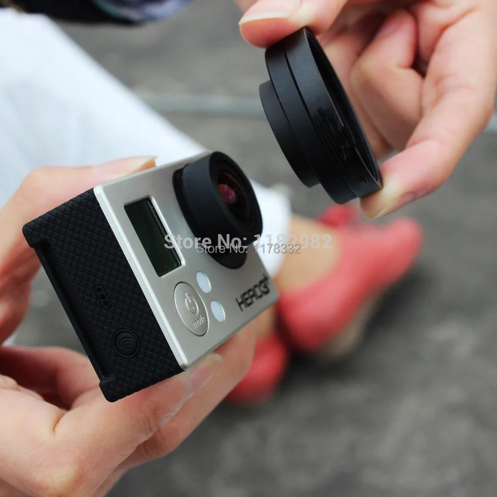 Gopro Macro Lens +12.5 With Lens Adapter For Gopro Hero3 Hero3+ Camera