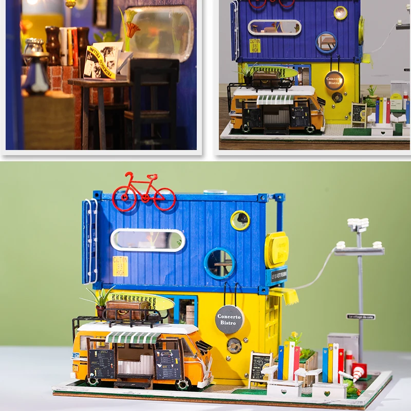Контейнер Miniaturas Кукольный домик для детей ручной работы кукольный мебель