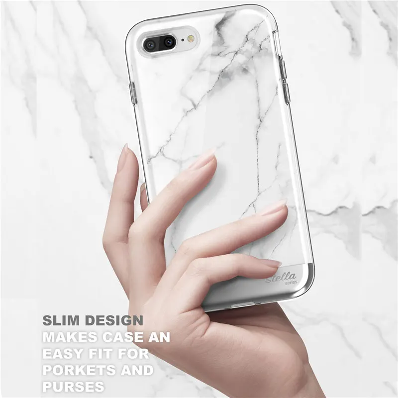 

SUPCASE For iPhone 8 Plus Case UB Stella Premium Hybrid Marble Phone Cover with Built-in Screen Protector For iPhone 7 Plus Case