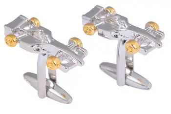 

New Golden Wheel Racing Car Cufflinks Silver 3D Racing Car Modle Cuff Links Cuff Button Men Jewelry Fashion Gift 10pairs/lot