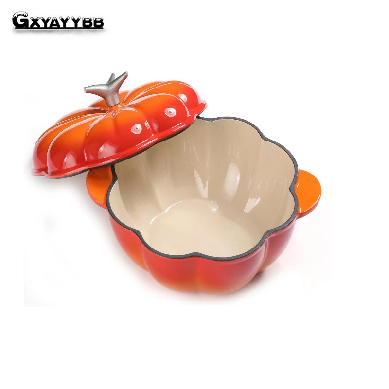 Чугун для кухни суповая кастрюля ковш котел форма тыквы без паров бытовой