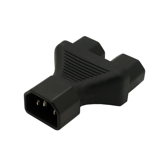 

C14 TO TWO C13 AC PLUG CONVERTER IEC 320 C14 Male to 2xC13 Female Y spliter adapter