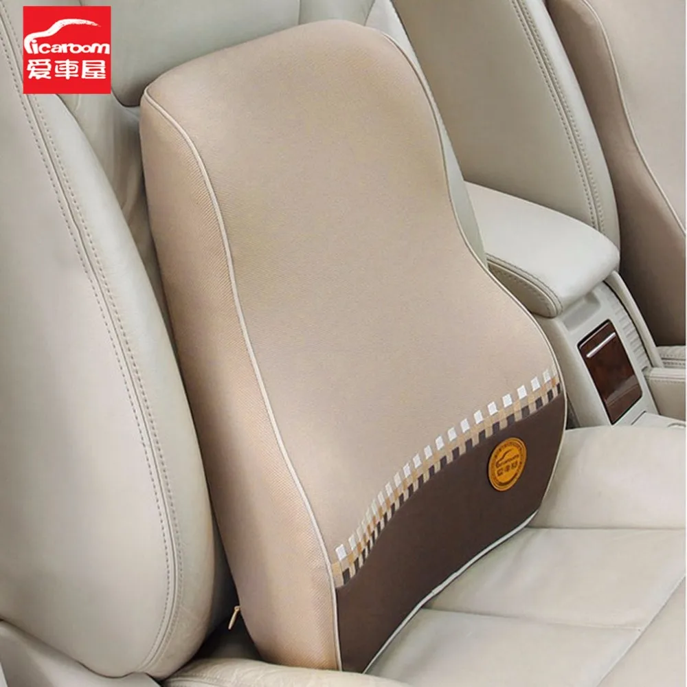 iCaroom Multipurpose Car Back Support Pad Waist Cushion 3D Memory Foam