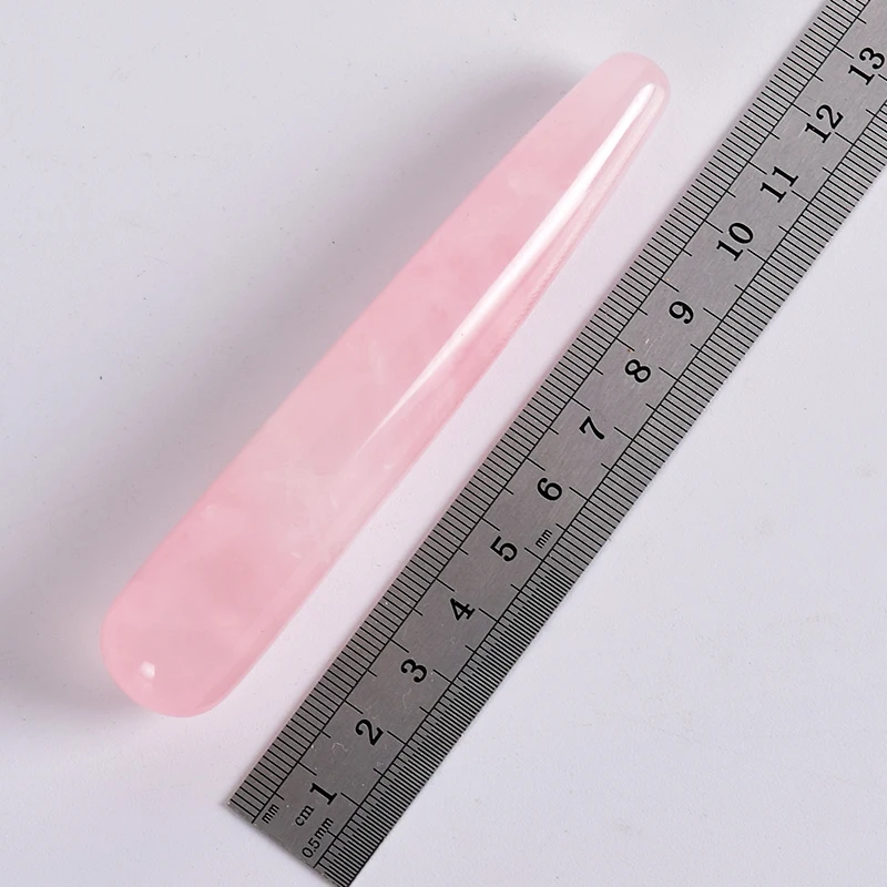 Розовый кварц, массажная палочка, натуральный кристалл, минеральная акупунктурная ручка Gua Sha, инструмент, камень, йони-палочка, инструмент для красоты глаз