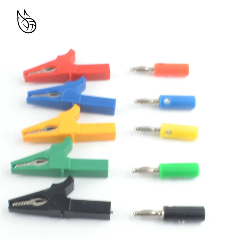 

55MM Alligator clip + BANANA PLUG, test probe with 4mm Banana Plug Cable Clips