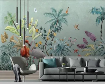 

Papel de parede tropical rainforest flowers and birds 3d wallpaper,living room TV sofa wall bedroom wall papers home decor