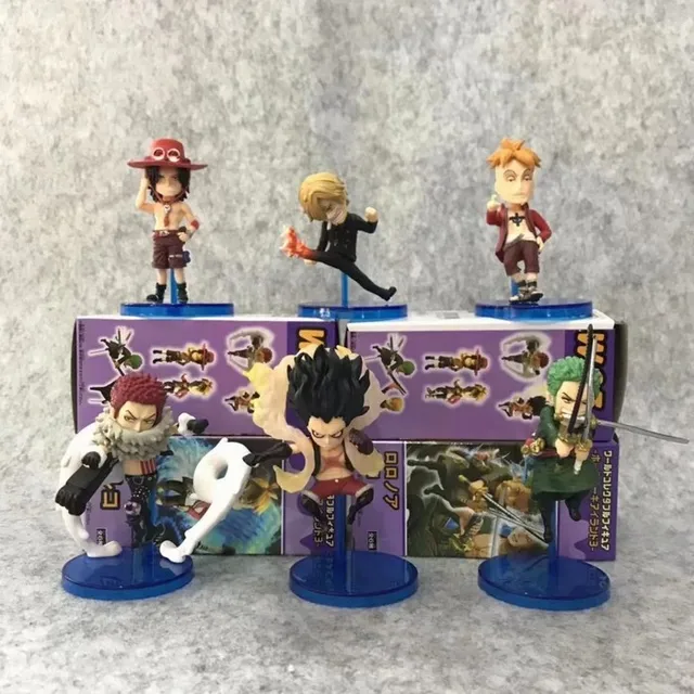 Cheap 6pcs/lot Anime One Piece Action Figure Toys one piece 7th PVC Q version Figures Model Collection toys gifts