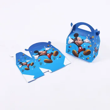 

6pcs Wedding Favor Boxes Mickey Mouse Candy Box For Kids Baby Shower Gift Box And Bags Children Birthday Event Party Supplies