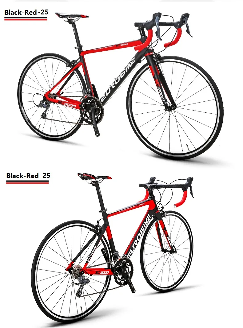 Excellent EUROBIKE 700C Full Carbon Fiber 47cm Frame Complete Racing  Bicycle 16 Speed  Claris 2400 Gears  Road Bike 8