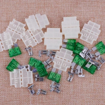 

CITALL 10pcs Car Auto Middle Medium Standard 30A Fuse Holder with Base for Car Boat Truck In Line Blade