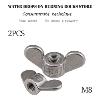 

Free shipping 304 M8stainless steel 304SS abnormal large ear claw wring thumb butterfly wing nut high quality