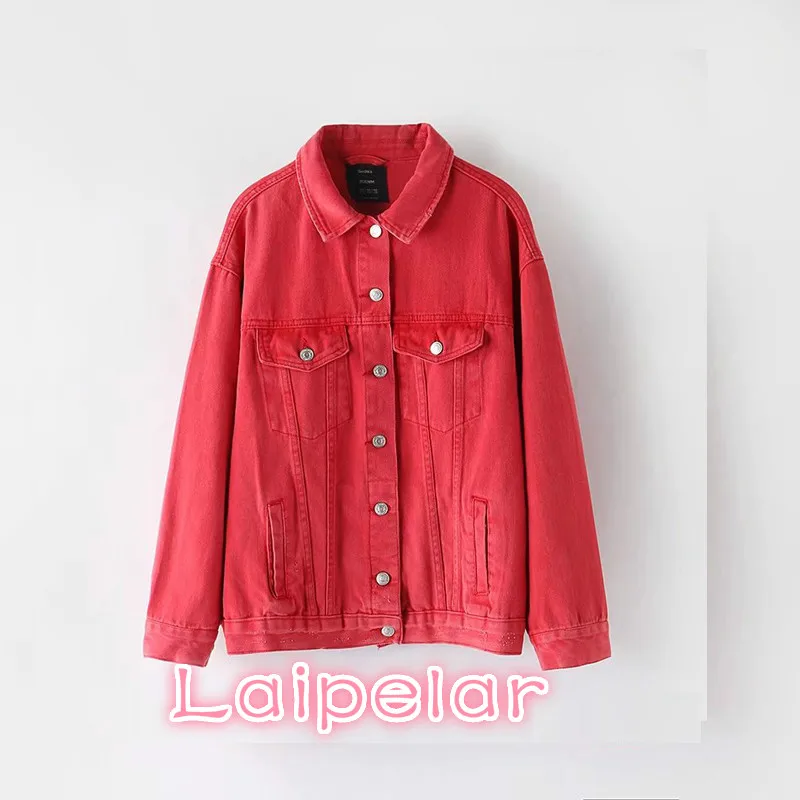 

2020 Women's Fashion Black Denim Jacket Basic Coat Streetwear Loose Casual Button Bomber Jeans Jacket Chaqueta Mujer